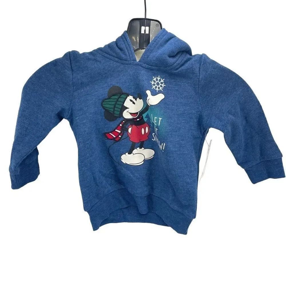 Disney Jumping Beans Baby Mickey Mouse Hoodie Softest Fleece Blue Size 18M